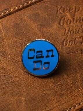 Can Do Positive Attitude Vintage Lapel Pin Tie Tack